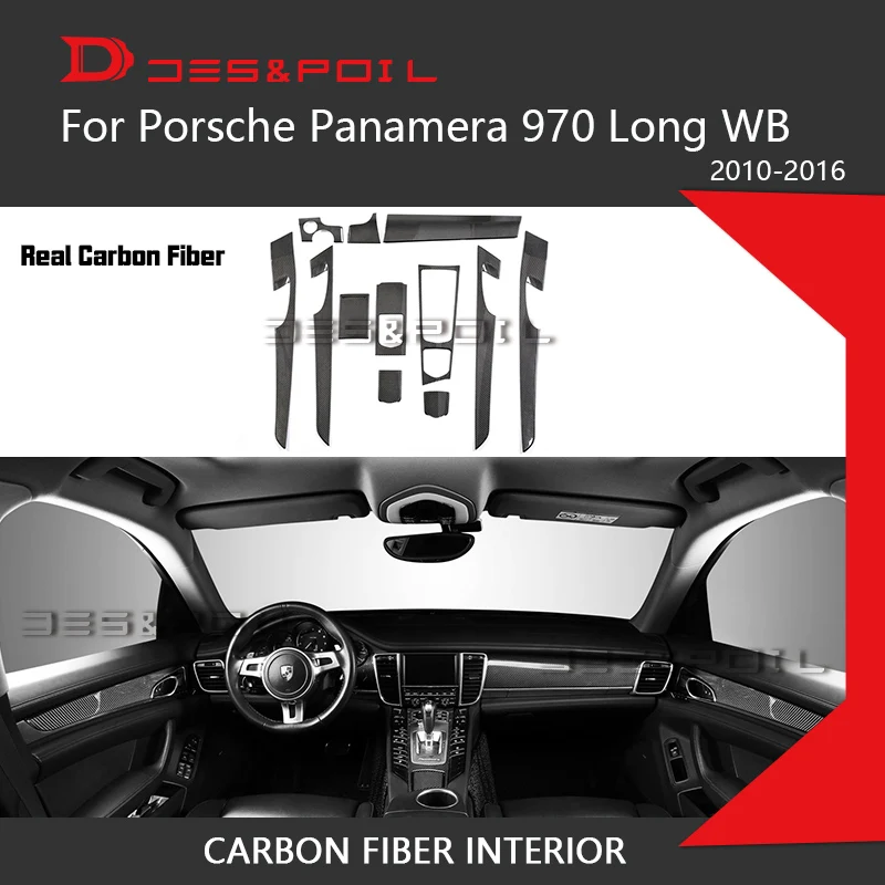 100% Real Carbon Fiber Interior For Porsche Panamera Long Wheelbase Dashboard Trim Door Handle Cover Armrest 970 Car Styling
100% Real Carbon Fiber Interior For Porsche Panamera Long Wheelbase Dashboard Trim Door Handle Cover Armrest 970 Car Styling