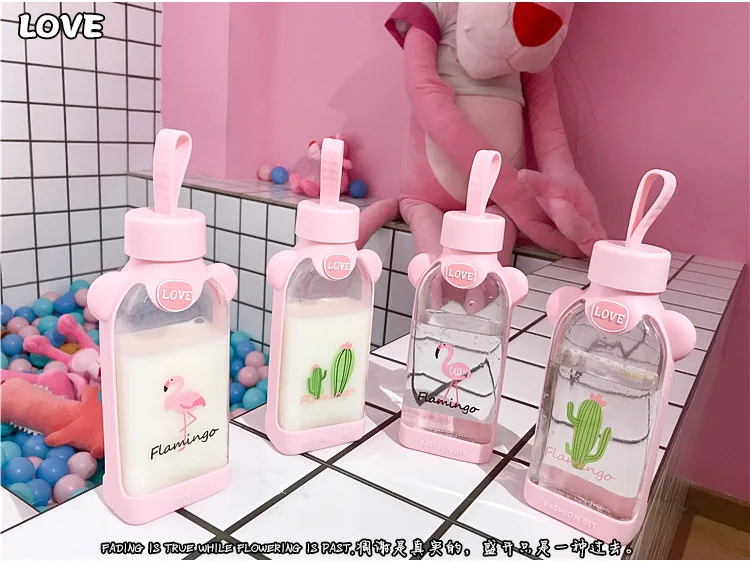 New Baroque Pink Flamingo Cactus Flat Glass Water Bottle Anti-collision High Temperature Creative Cartoon Cute Rope Carrying Cup
New Baroque Pink Flamingo Cactus Flat Glass Water Bottle Anti-collision High Temperature Creative Cartoon Cute Rope Carrying Cup