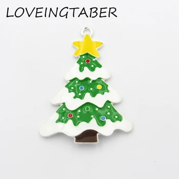 Newest 45mm*36mm 10pcs/lot Silvery Color Christmas Tree All Enamel Pendant For Kids Jewelry Making
Newest 45mm*36mm 10pcs/lot Silvery Color Christmas Tree All Enamel Pendant For Kids Jewelry Making