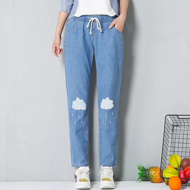 Kawaii Mori Lolita Drawstring Elastic Waist Embroidery Plus Size Love Heart Korean Girl Denim Pant Tracksuit Pretty Jean Trouser
Kawaii Mori Lolita Drawstring Elastic Waist Embroidery Plus Size Love Heart Korean Girl Denim Pant Tracksuit Pretty Jean Trouser