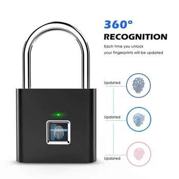 Smart Keyless Fingerprint Electric Lock IP65 Waterproof USB Rechargeable Anti-Theft Security Padlock Door Luggage Lock
Smart Keyless Fingerprint Electric Lock IP65 Waterproof USB Rechargeable Anti-Theft Security Padlock Door Luggage Lock