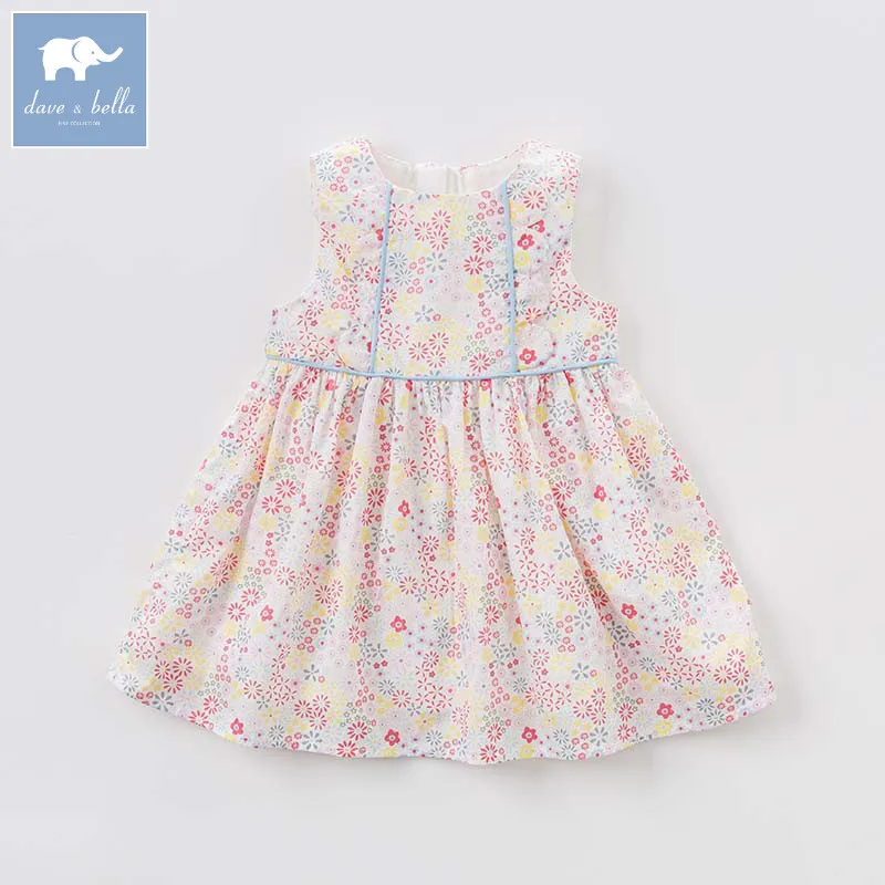 Dave bella/платье принцессы для маленьких девочек Детские костюмы в цветочек Детская