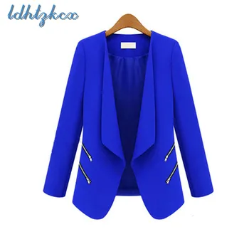 Ladies Solid Color Slim Long-sleeved Suit 2018 Spring-autumn Office Lady Black Zipper Pocket Blazers White Elegant Chic Suit 259
Ladies Solid Color Slim Long-sleeved Suit 2018 Spring-autumn Office Lady Black Zipper Pocket Blazers White Elegant Chic Suit 259