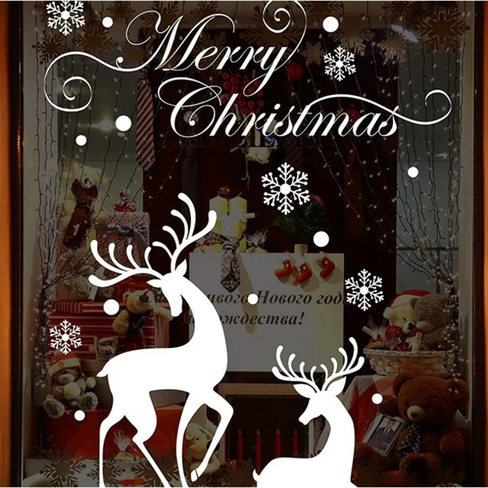 Christmas Decoration Wall Sticker Shop Window Showcase Display Window Decals Snowflake & Deer Pat
Christmas Decoration Wall Sticker Shop Window Showcase Display Window Decals Snowflake & Deer Pat