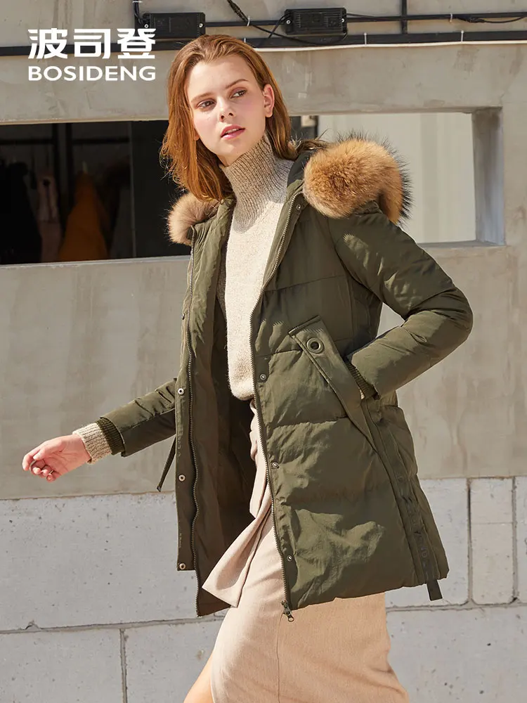 BOSIDENG women winter duck down jacket mid-long down coat natural fur collar X style slim thicken outwear waterproof B70141004
BOSIDENG women winter duck down jacket mid-long down coat natural fur collar X style slim thicken outwear waterproof B70141004