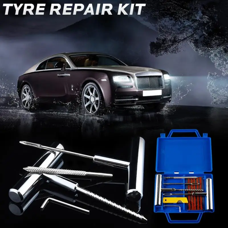 11pcs Car Tire Repair Kit Travel Puncture Fix Tyre Repairing Tool Set Metal Plug Flat Handle For Automobiles fork drill screw
11pcs Car Tire Repair Kit Travel Puncture Fix Tyre Repairing Tool Set Metal Plug Flat Handle For Automobiles fork drill screw