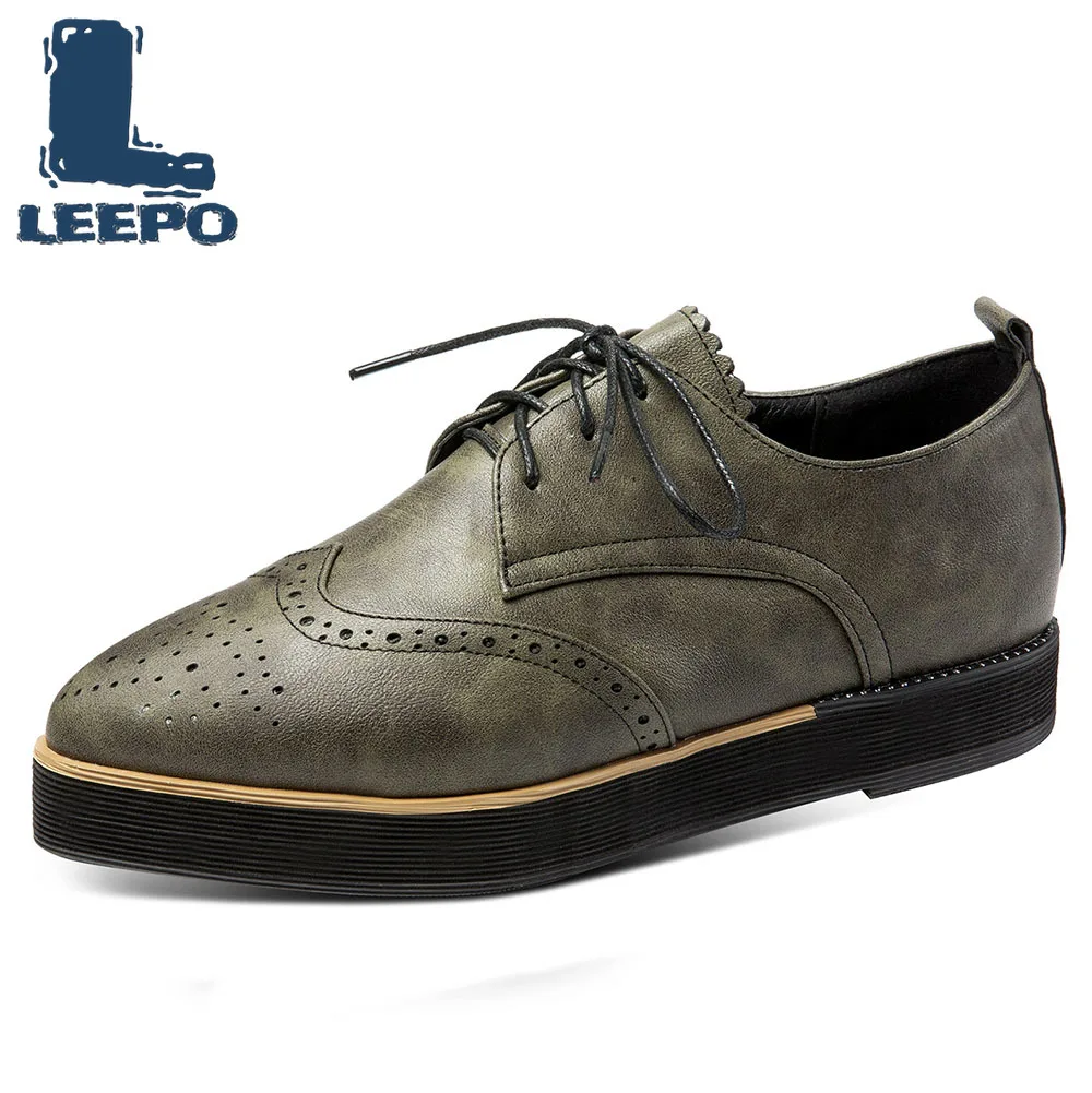 LEEPO Women Flat Platform Oxfords Shoes Woman Wingtip Lace-up Pointed Toe Vintage Brogues Chunky Shoes Female Soft Comfort Flats
LEEPO Women Flat Platform Oxfords Shoes Woman Wingtip Lace-up Pointed Toe Vintage Brogues Chunky Shoes Female Soft Comfort Flats