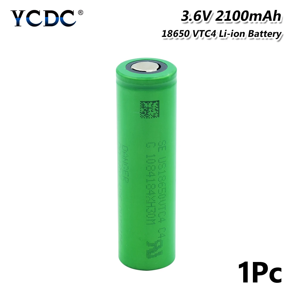 1 Piece US18650VTC4 VTC4 Li-ion Battery For RC Toy Power Bank E-cigarette Vape Rechargeable 3.6V 2100mAh 18650 Batteries
1 Piece US18650VTC4 VTC4 Li-ion Battery For RC Toy Power Bank E-cigarette Vape Rechargeable 3.6V 2100mAh 18650 Batteries