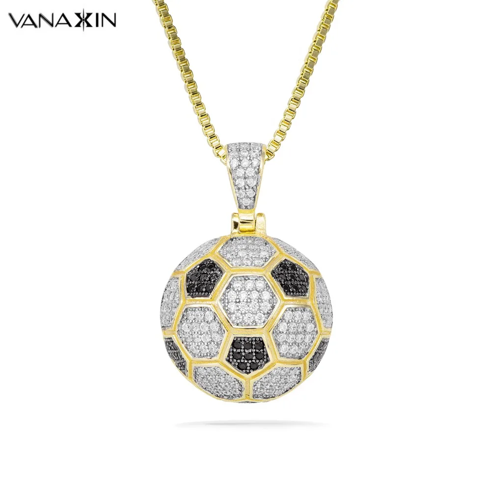 VANAXIN 925 Sterling Silver Football Pendant Necklace Hiphop AAA CZ Bling Bling Iced Jewelry Accessory Paved 925 Pendants Box
VANAXIN 925 Sterling Silver Football Pendant Necklace Hiphop AAA CZ Bling Bling Iced Jewelry Accessory Paved 925 Pendants Box