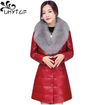 UHYTGF New Winter leather down jacket warm jacket Women high quality Fox fur collar fur Slim Female outerwear M-4XL Plus size 84
UHYTGF New Winter leather down jacket warm jacket Women high quality Fox fur collar fur Slim Female outerwear M-4XL Plus size 84