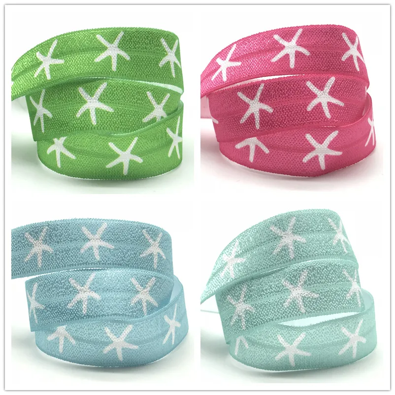 4 Colors 10Y 15mm Starfish Printed Fold Over Elastic Transfer Heat Sea Star Print FOE Ribbon Webbing for Headwear Hair Accessory
4 Colors 10Y 15mm Starfish Printed Fold Over Elastic Transfer Heat Sea Star Print FOE Ribbon Webbing for Headwear Hair Accessory