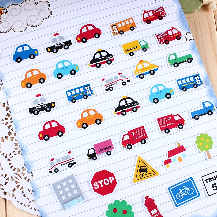 38pcs Creative Kawaii Self-made Color Cars Transportation Stickers Beautiful Stickers /decorative Sticker /DIY Craft Photo Album
38pcs Creative Kawaii Self-made Color Cars Transportation Stickers Beautiful Stickers /decorative Sticker /DIY Craft Photo Album