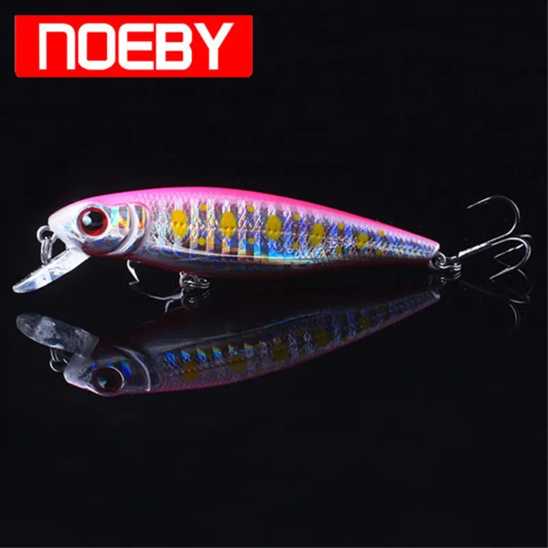 NOEBY 80mm 9.2g Minnow Hard Fishing Lures Floating 0-1.2m Sharpe Treble Hooks Baits Peche Leurre Souple Carpe Wobbler | Спорт и