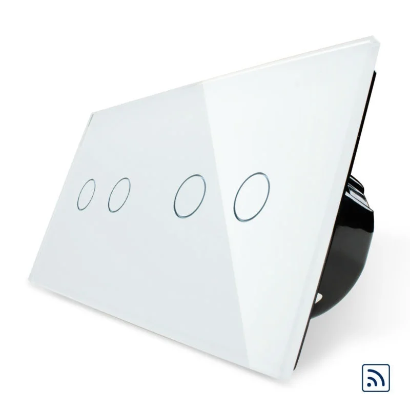 Touch Switch Easy Life, 4-Gang Remote touch screen, Luxury Tempered Glass Panel, home wall light switch, VL-C702R-11/VL-C702R-11
Touch Switch Easy Life, 4-Gang Remote touch screen, Luxury Tempered Glass Panel, home wall light switch, VL-C702R-11/VL-C702R-11
