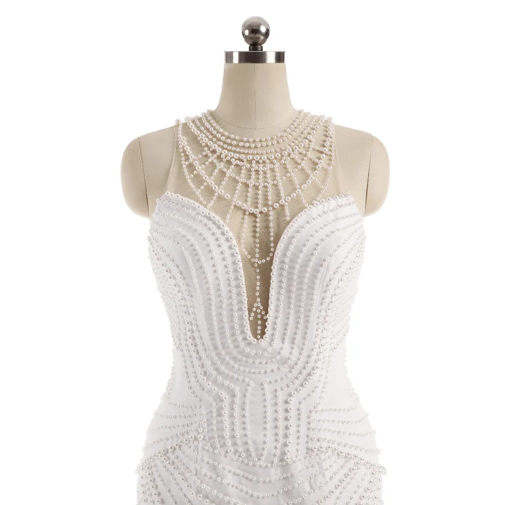 Lover Kiss Vestido De Noiva Sheer Neck Sexy Wedding Dress Pearls Mermaid Sleeveless Wedding Dresses Wedding Dress 6 Lover Kiss Vestido De Noiva Sheer Neck Sexy Wedding Dress Pearls Mermaid Sleeveless Wedding Dresses Wedding Dress 6