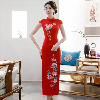 Red Vintage Button Mandarin Collar Qipao Vestidos Big Size 4XL Chinese Dress Sexy Slim Tight Elegant Long Print Flower Cheongsam
Red Vintage Button Mandarin Collar Qipao Vestidos Big Size 4XL Chinese Dress Sexy Slim Tight Elegant Long Print Flower Cheongsam