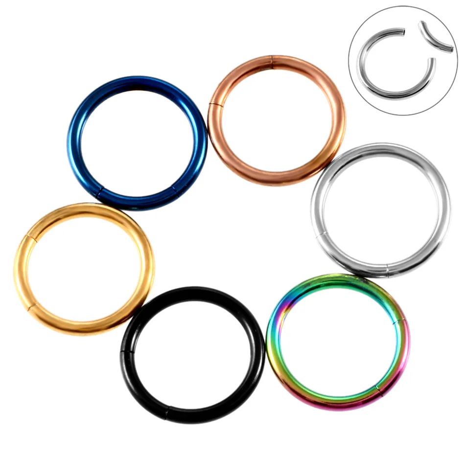 1PC Steel Segment Nose Rings Captive Lip Ear Nose Hoop Piercings Clip on Orelha Helix Rings Nostril Earring Piercing Jewelry 16G
1PC Steel Segment Nose Rings Captive Lip Ear Nose Hoop Piercings Clip on Orelha Helix Rings Nostril Earring Piercing Jewelry 16G