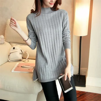 Vintage Pullovers Women Autumn Winter Turtleneck Sweaters Women Solid Knitted Sweater Lady Warm Long sweater
Vintage Pullovers Women Autumn Winter Turtleneck Sweaters Women Solid Knitted Sweater Lady Warm Long sweater