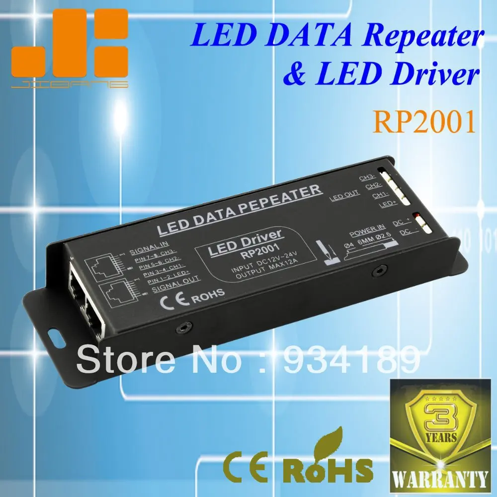 Free Shipping LED DATA REPEATER AND LED DRIVER 3 Channels Amplifier Constant Voltage DC12-24V SINGLE CH:PWM <4A Model:RP2001
Free Shipping LED DATA REPEATER AND LED DRIVER 3 Channels Amplifier Constant Voltage DC12-24V SINGLE CH:PWM <4A Model:RP2001