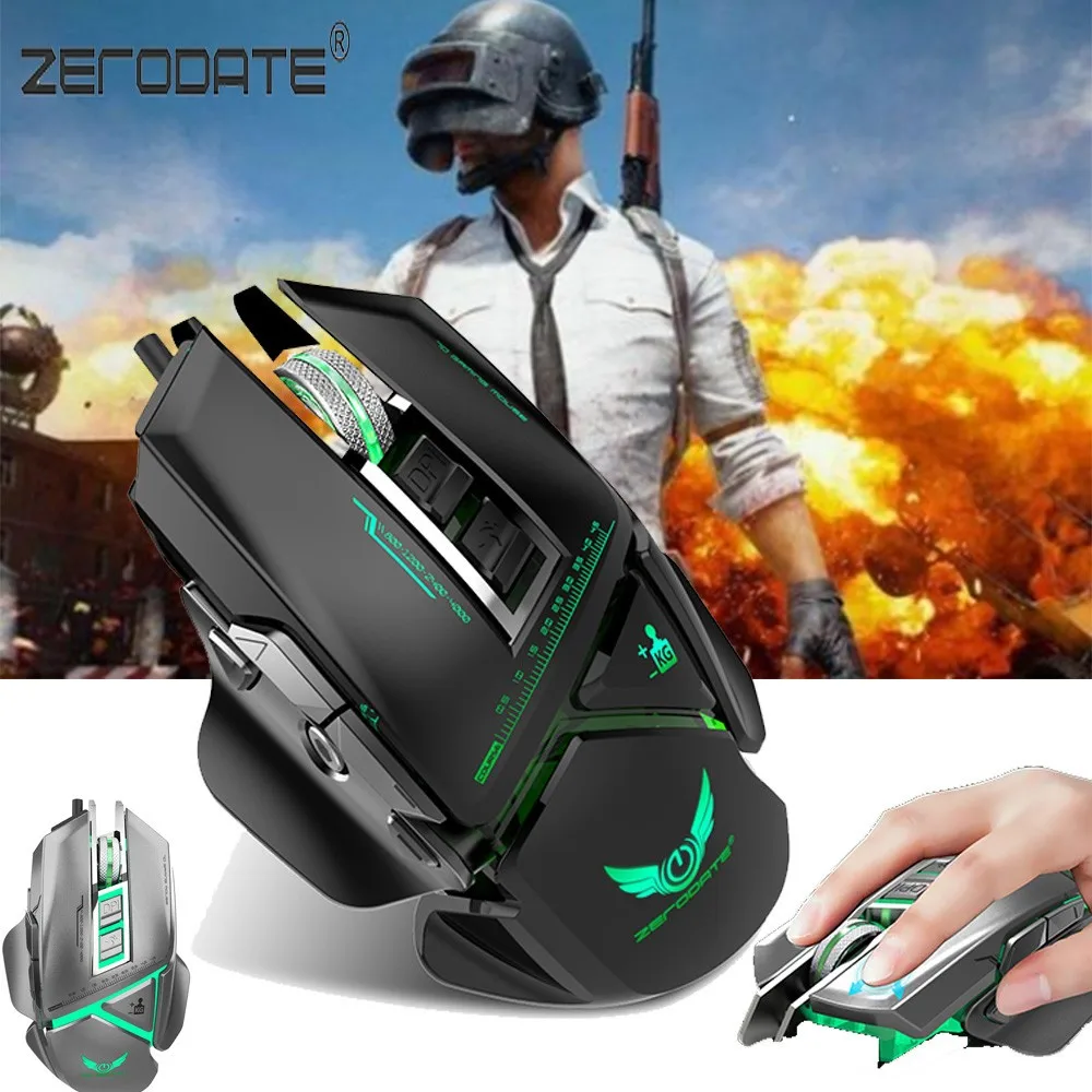 

LED Light 3200 DPI Wired Gaming Mouse Mechanical USB 11 Buttons Macro Definition Gaming Mouse For PC