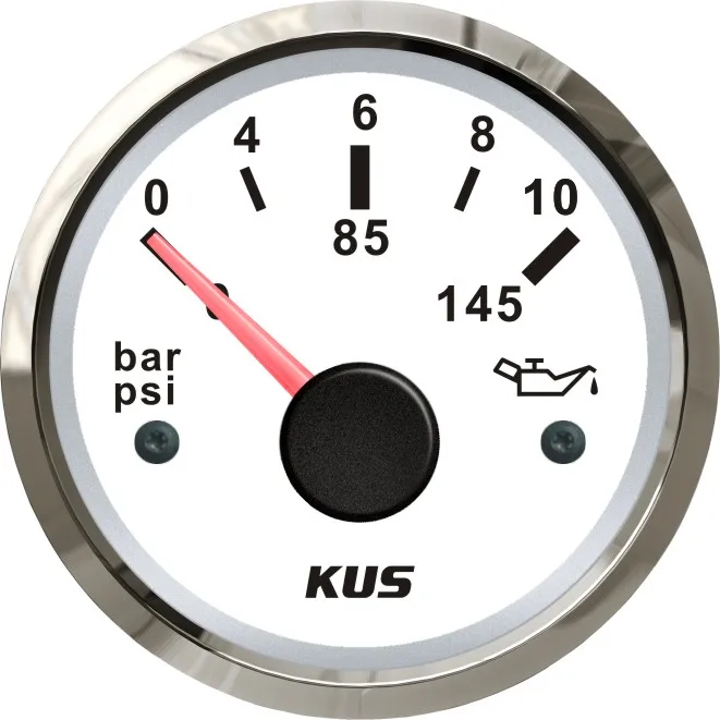 KUS 52 мм Манометр для масла 0-145Psi манометр с красной и Желтой подсветкой