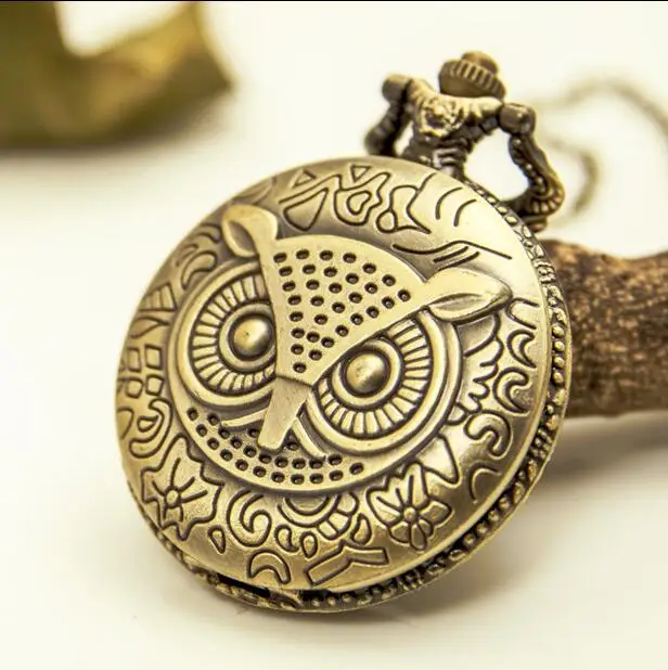 Vintage Bronze antiques owl Fashion quartz Modern clock Good quality steampunk Necklace pocket watches gift
Vintage Bronze antiques owl Fashion quartz Modern clock Good quality steampunk Necklace pocket watches gift