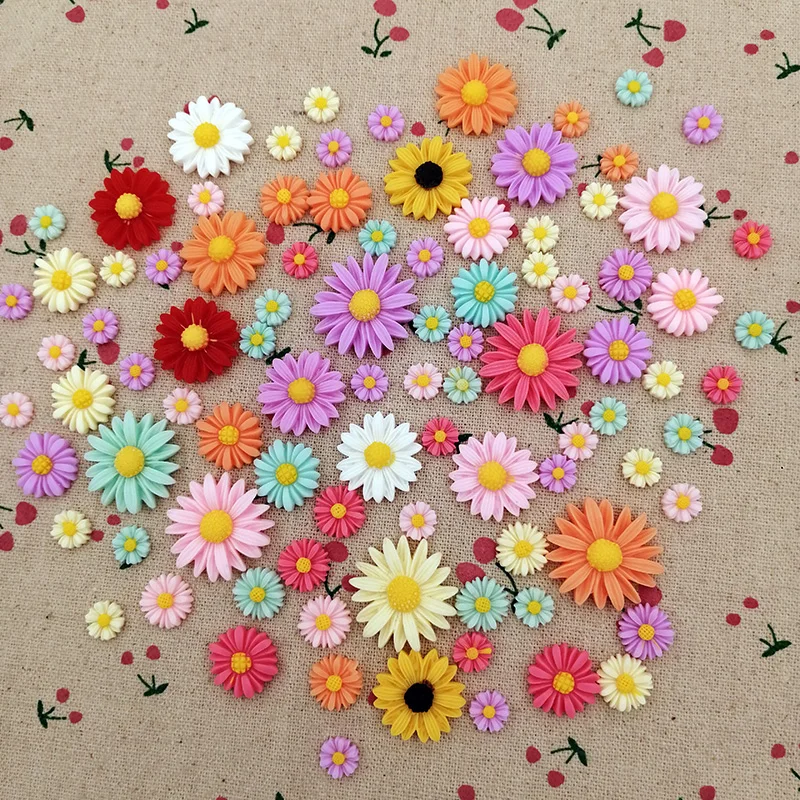 Resin Mix Color Daisy Flower Flat Back Resin Cabochon DIY Craft For Jewelry Hand Making Accessories Phone Case Decoration
Resin Mix Color Daisy Flower Flat Back Resin Cabochon DIY Craft For Jewelry Hand Making Accessories Phone Case Decoration