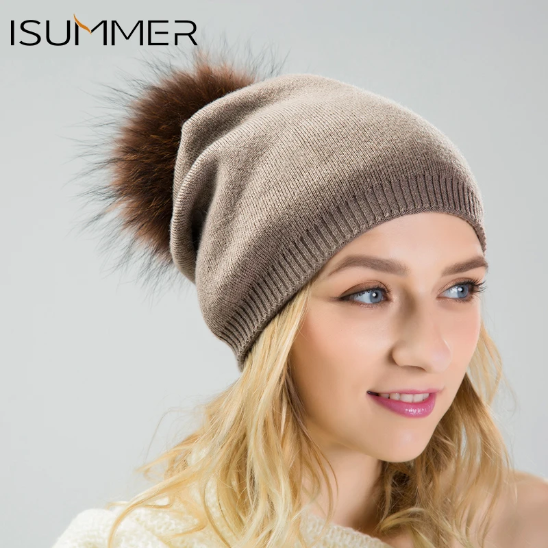 ISummer Mink Fox Fur Pom Winter Hat For Women Girls Hat Knitted Beanies Poms Winter Cap Beanies Hat Ball Cap Female Warm Hat
ISummer Mink Fox Fur Pom Winter Hat For Women Girls Hat Knitted Beanies Poms Winter Cap Beanies Hat Ball Cap Female Warm Hat