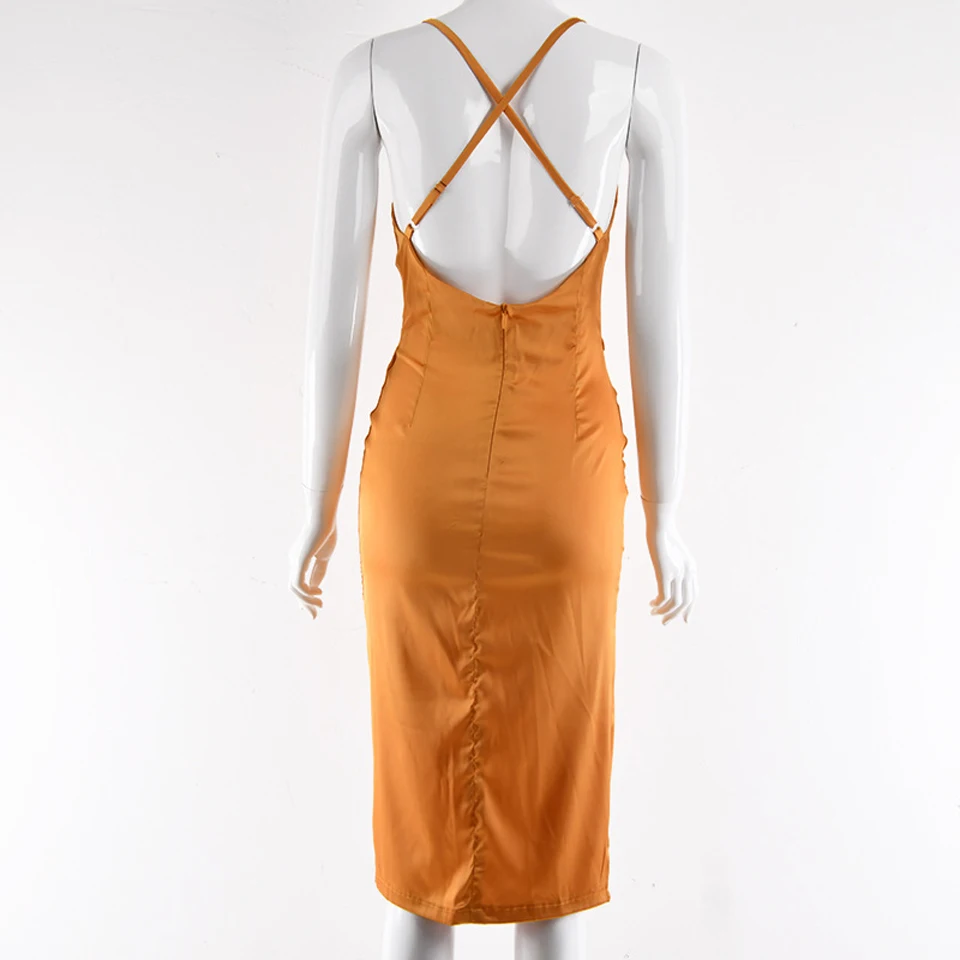 Satin Midi Dress (34)