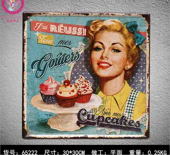 VINTAGE DESIGN CUPCAKE Tin Sign Metal Plaque IRON Wall Sticker PUB House Metal Painting Tin Sign MUSIC CLUB Decor 30*30CM
VINTAGE DESIGN CUPCAKE Tin Sign Metal Plaque IRON Wall Sticker PUB House Metal Painting Tin Sign MUSIC CLUB Decor 30*30CM