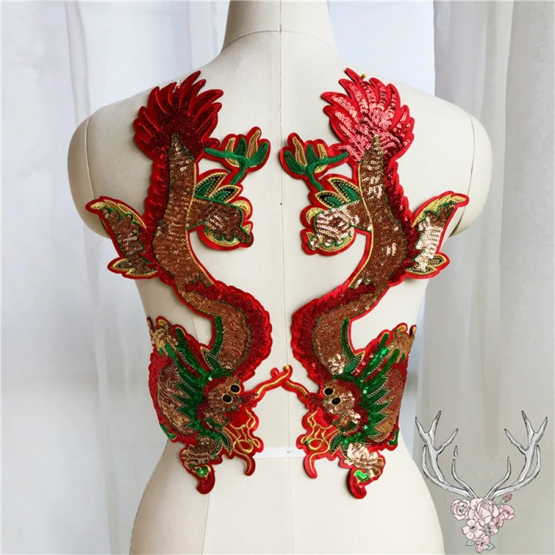 1pc 3D Fabric Patch Chinese Dragon Pattern Full Sequin Embroidery DIY Clothes Decor For Wedding Dress Accessories BBB0017
1pc 3D Fabric Patch Chinese Dragon Pattern Full Sequin Embroidery DIY Clothes Decor For Wedding Dress Accessories BBB0017