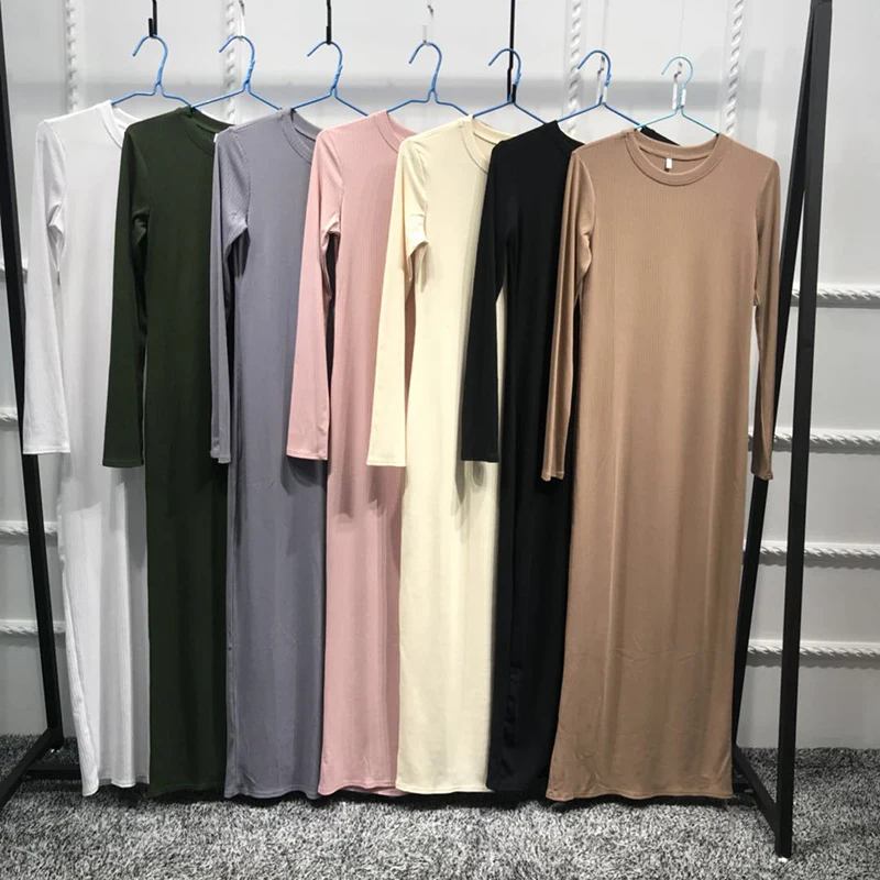 Фото 2018 Абаи мусульманское платье с длинным рукавом Дизайн Дубае Кафтан Мода