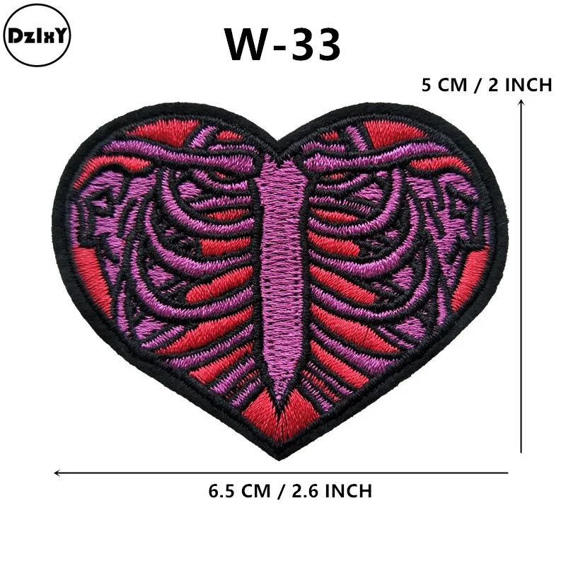 Red Skeleton Hearts Patches for Tops Iron on Badges Stripes Anime Clothes Appliques Sewing Embroidery Stickers @W-33
Red Skeleton Hearts Patches for Tops Iron on Badges Stripes Anime Clothes Appliques Sewing Embroidery Stickers @W-33