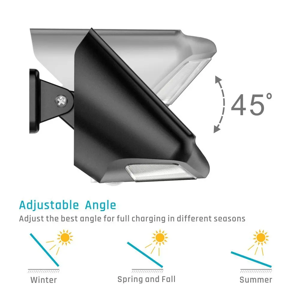 Adjustable Angle Solar 36 LED Bright Motion Sensor Wall Light IP65 Waterproof Wireless Solar Powered Light for Outdoor
Adjustable Angle Solar 36 LED Bright Motion Sensor Wall Light IP65 Waterproof Wireless Solar Powered Light for Outdoor