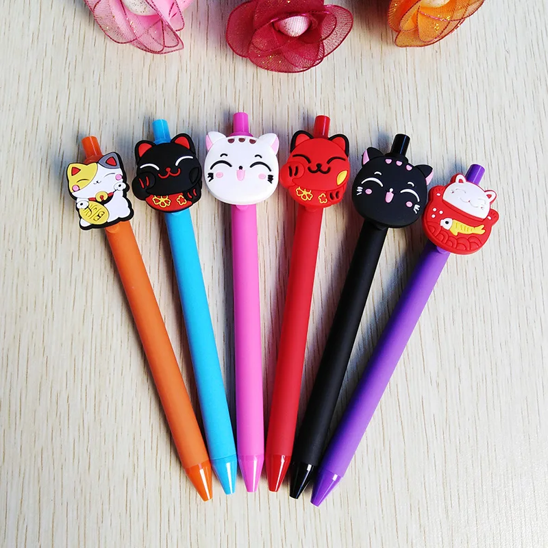 6 pcs/Lot Cartoon Cat Gel pen Cute animal 0.5mm black ink pens Mini Stationery Canetas Office accessories school supplies
6 pcs/Lot Cartoon Cat Gel pen Cute animal 0.5mm black ink pens Mini Stationery Canetas Office accessories school supplies