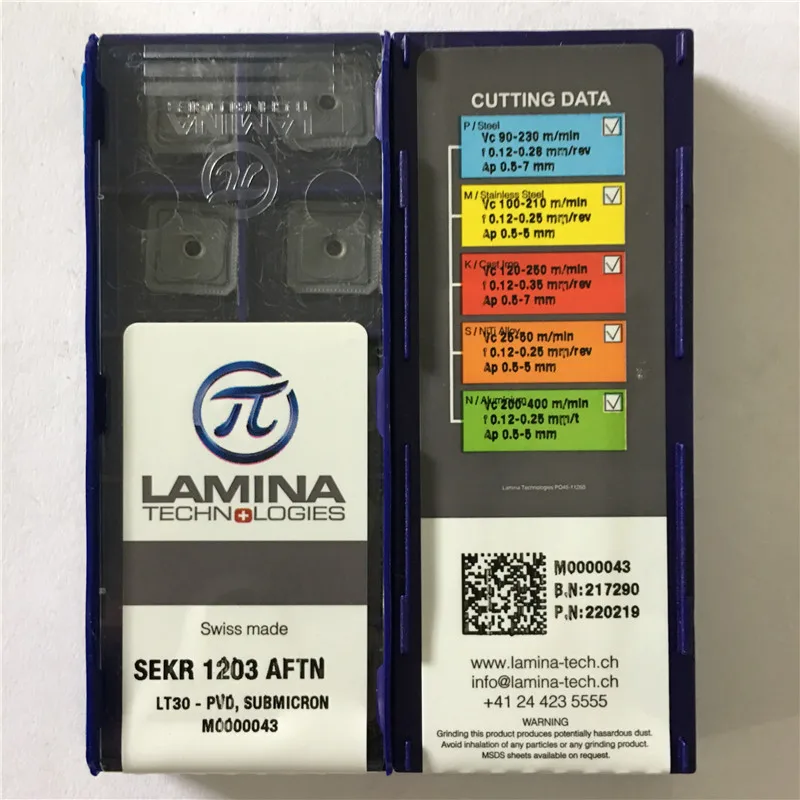 SEKR1203AFTN LT30,Original LAMINA CNC blade carbide insert lathe tool 10pcs/lot SEKR 1204 AFTN LT10
SEKR1203AFTN LT30,Original LAMINA CNC blade carbide insert lathe tool 10pcs/lot SEKR 1204 AFTN LT10