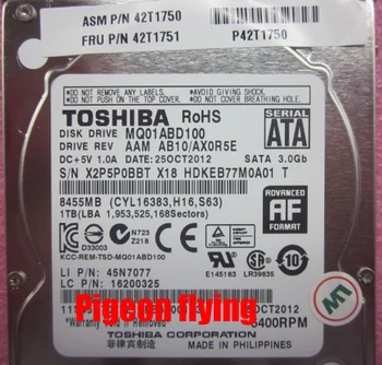 for Thinkpad T430 T430S T430i T430Si Laptop Hard disk FRU 42T1233 42T1243 42T1265 42T1227 42T1217 1TB 5400RPM 3G/S SATA7
for Thinkpad T430 T430S T430i T430Si Laptop Hard disk FRU 42T1233 42T1243 42T1265 42T1227 42T1217 1TB 5400RPM 3G/S SATA7
