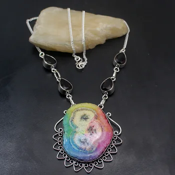 Hermosa Attractive Vintage Solar Quartz Amethystt Silver Color Necklace Women Chain Necklace 18 Inch A192
Hermosa Attractive Vintage Solar Quartz Amethystt Silver Color Necklace Women Chain Necklace 18 Inch A192
