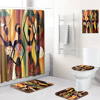 Sexy Skirt Girl Bathroom Curtain Waterproof Fabric Blowing Bubble Gum Curls African Women Shower Curtain and carpet set
Sexy Skirt Girl Bathroom Curtain Waterproof Fabric Blowing Bubble Gum Curls African Women Shower Curtain and carpet set