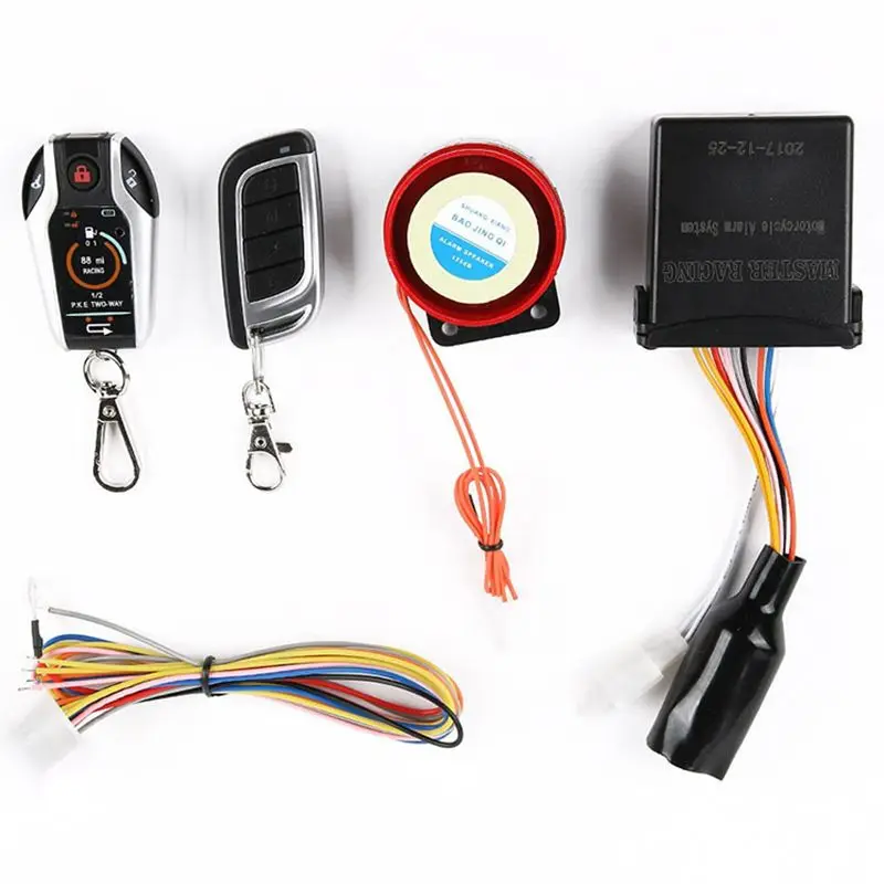 2 Two Way Motorcycle Alarm System Scooter Anti-Theft Burglary Alarm Remote Engine Start Stop Remote Locating Emergency Disarm
2 Two Way Motorcycle Alarm System Scooter Anti-Theft Burglary Alarm Remote Engine Start Stop Remote Locating Emergency Disarm