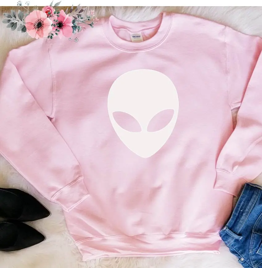 Skuggnas Alien Head UFO Pink Sweatshirt Unisex Space Women Moon Light Pink Lover Birthday Gift Idea Teenage Long Sleeve Jumper
Skuggnas Alien Head UFO Pink Sweatshirt Unisex Space Women Moon Light Pink Lover Birthday Gift Idea Teenage Long Sleeve Jumper