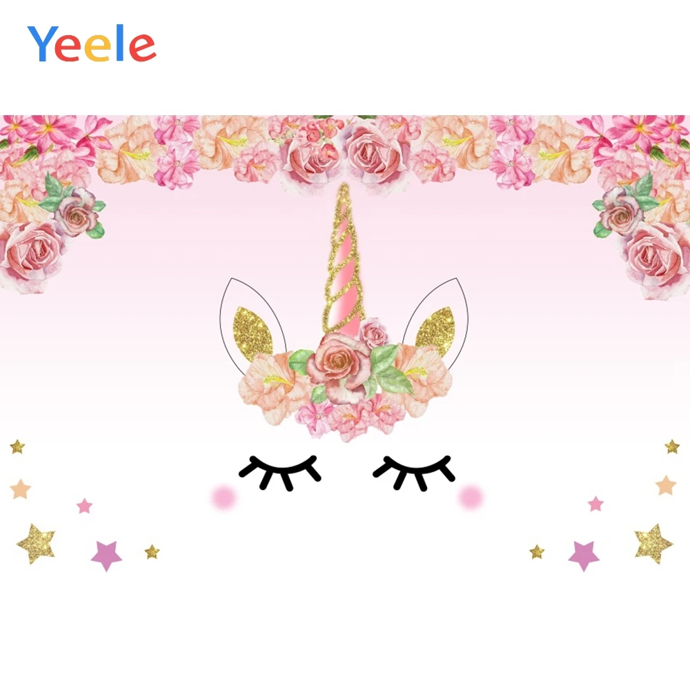 Yeele Unicorn Birthday Party Golden Backdrop Family Party Flower Baby Portrait Photo Backgrounds Photocall For Photo Studio
Yeele Unicorn Birthday Party Golden Backdrop Family Party Flower Baby Portrait Photo Backgrounds Photocall For Photo Studio