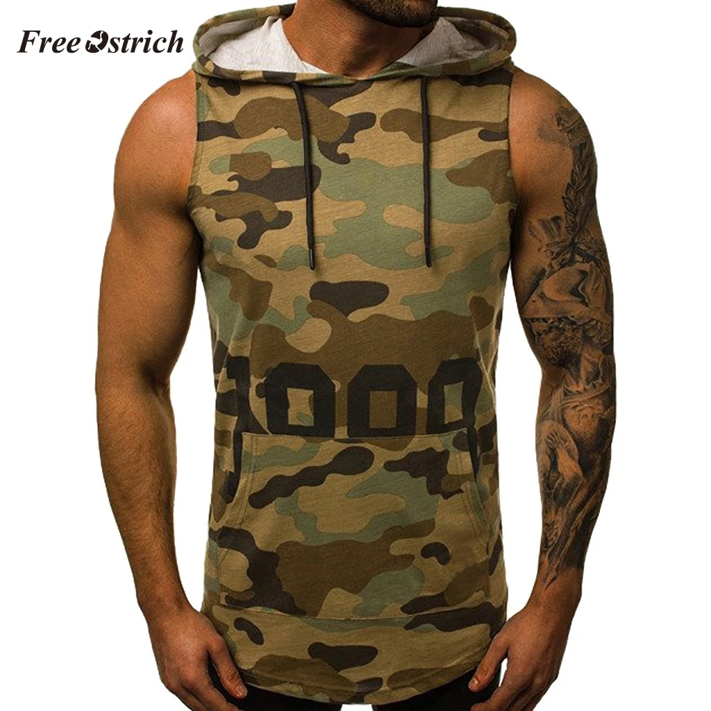 Free Ostrich Men Camouflage Vest Sleeveless Hooded Comfortable Tops Men's Sports Fashionable Vest Sleeveless Sweatershirt New
Free Ostrich Men Camouflage Vest Sleeveless Hooded Comfortable Tops Men's Sports Fashionable Vest Sleeveless Sweatershirt New