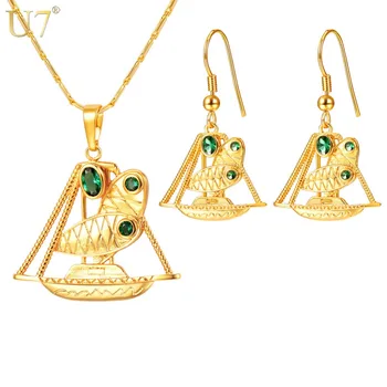 U7 Green AAA Cubic Zirconia Sailboat Stones Necklace Dangle Earrings For Women Wonder Jewelry Sets For Papua New Guinea S1023
U7 Green AAA Cubic Zirconia Sailboat Stones Necklace Dangle Earrings For Women Wonder Jewelry Sets For Papua New Guinea S1023