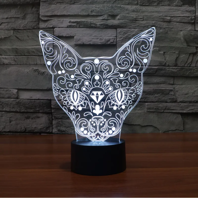 Chrismas Creative Totem Cat Animal Night Light lamp 3D LED Night Light Acrylic Colorful Gradient Atmosphere Lighting drop ship
Chrismas Creative Totem Cat Animal Night Light lamp 3D LED Night Light Acrylic Colorful Gradient Atmosphere Lighting drop ship