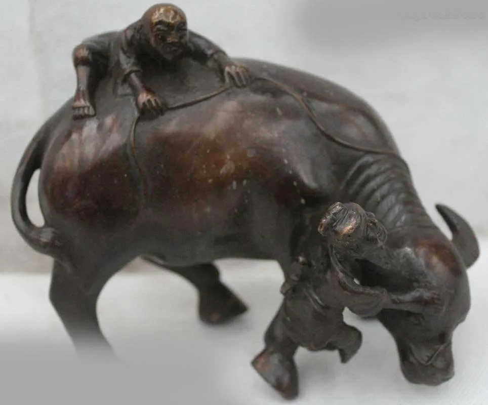 5"China Chinese Folk Bronze beautiful Lucky Lifelike Two cowherd Boy Play Statue
5"China Chinese Folk Bronze beautiful Lucky Lifelike Two cowherd Boy Play Statue