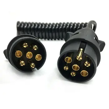 7 Pin Plastic Trailer Plug X2 w/curly extension Cable 1.5M Male to Male 12V Trailer Lighting Board Caravan
7 Pin Plastic Trailer Plug X2 w/curly extension Cable 1.5M Male to Male 12V Trailer Lighting Board Caravan
