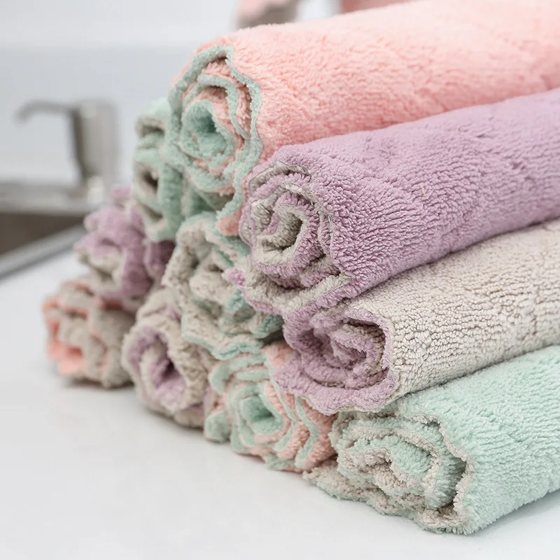 New Arrival Super Cleaning Cloth Double-sided Dish Towel Coral Velvet Towel Hand Towel Kitchen Bathroom Hanging Towel
New Arrival Super Cleaning Cloth Double-sided Dish Towel Coral Velvet Towel Hand Towel Kitchen Bathroom Hanging Towel