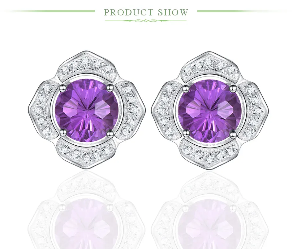 Natural amethyst stud earrings for women KE001A-1_01 (2)