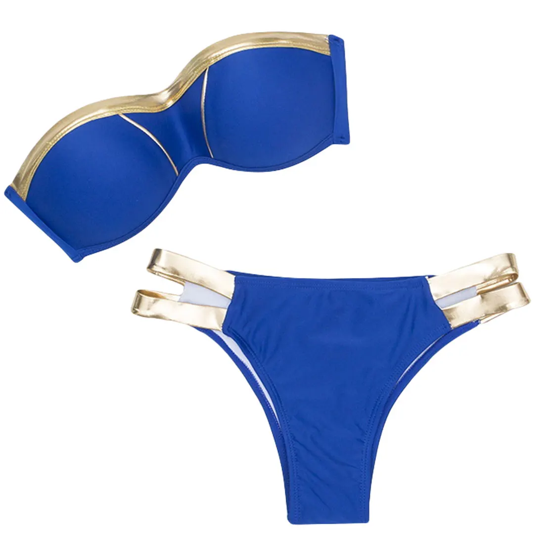 Sexy Blue Gold Stamping Swimsuit Thong 2019 Women Bandage Bikini Set Halter Push Up Swimwear Padded Bra Female Bathing Suit
Sexy Blue Gold Stamping Swimsuit Thong 2019 Women Bandage Bikini Set Halter Push Up Swimwear Padded Bra Female Bathing Suit